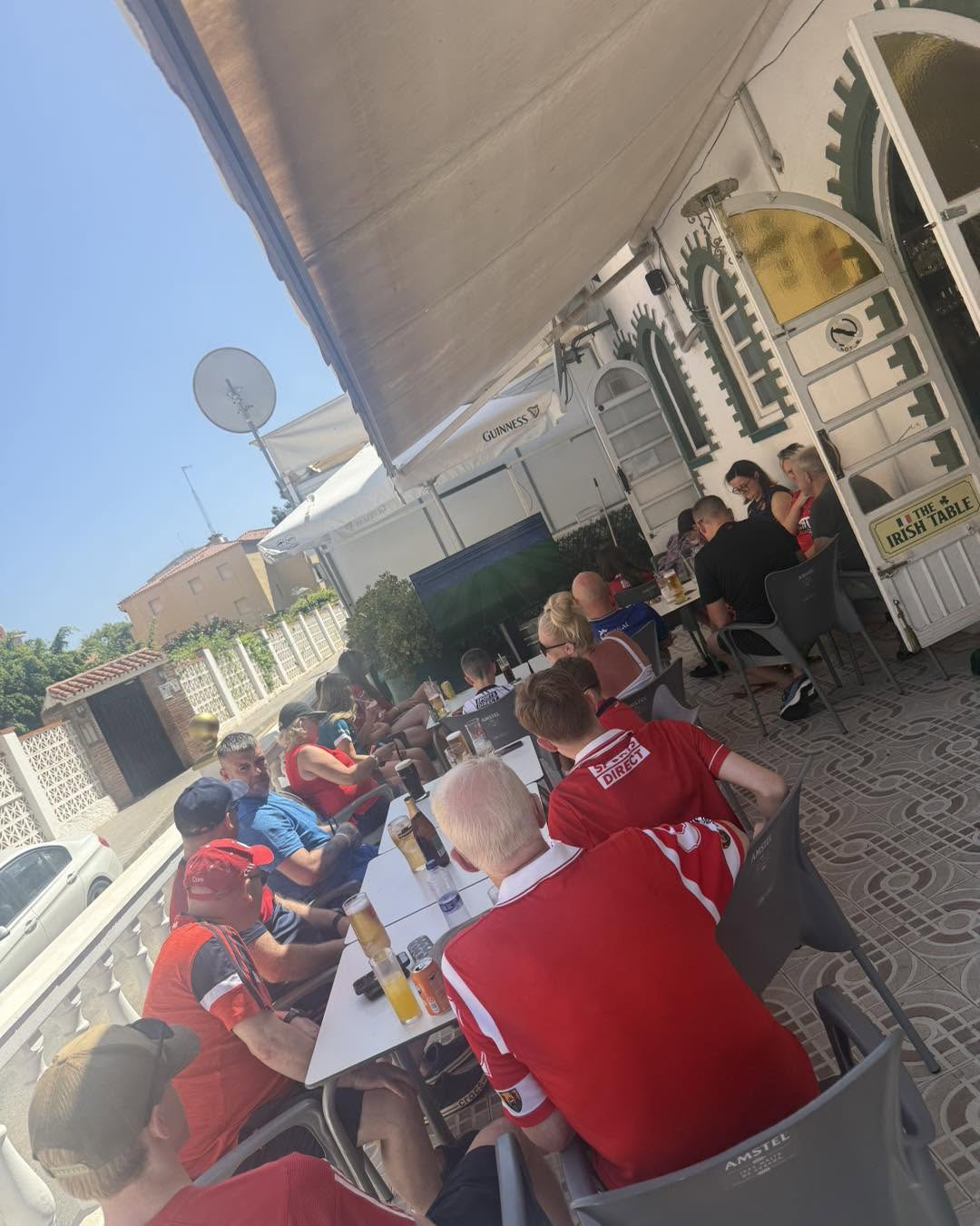Cork supporters watching the match on the terrace