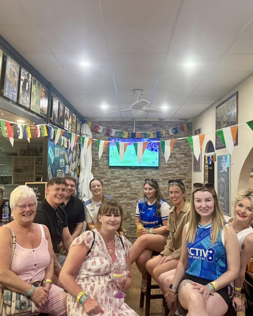 Customers watching a GAA match inside The Irish Table